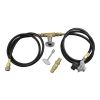 12" Round Stainless Steel Flat Pan with Spark Ignition Kit (6" Ring) - Propane