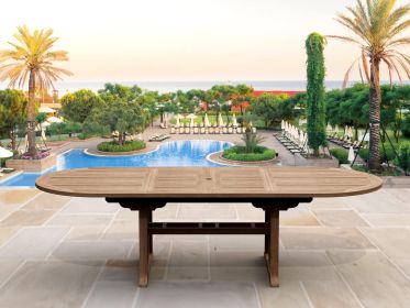 Sahara Stackable 9-Pieces Oval Dining Set