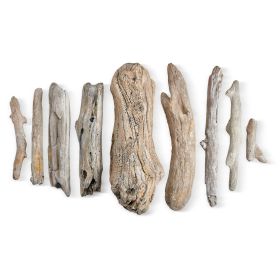 Formation Creation Driftwood Ceramic Gas Fire Pit Logs – 9 Piece Set