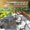 Round Patio Umbrella Base Holder, Heavy Duty Outdoor Umbrella Stand Base, Filled Up to 44lbs with Stand or 40lbs with Water for Garden, Poolside