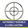 12" Double-Ring Stainless Steel Burner with a 1/2" Inlet