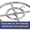 12" Double-Ring Stainless Steel Burner with a 1/2" Inlet