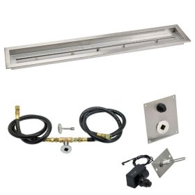 48"x 6" Linear Stainless Steel Drop-In Pan with Spark Ignition Kit - Natural Gas