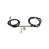 12" Round Stainless Steel Flat Pan with Spark Ignition Kit (6" Ring) - Natural Gas