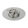 12" Round Stainless Steel Flat Pan with Spark Ignition Kit (6" Ring) - Propane