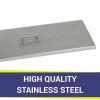 21" Stainless Steel Cover Rectangular Drop-In Pan Cover
