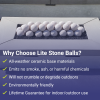 4" Natural Lite Stone Fire Balls - Set of 6
