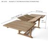 Valencia 117" Rectangular Table w/ Double Extensions