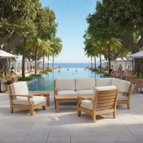 Riviera Luxe 7-Pieces Modular Set (Option: With Rectangular Table A)