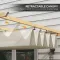 10' X 13' Retractable Pergola Canopy, Aluminum Pergola Sun Shade Shelter For Garden, Patio, Backyard, Deck, Cream