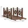 5 Ft. Wooden Garden Bridge Footbridge For  Ponds, Creeks, Streams