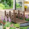5 Ft. Wooden Garden Bridge Footbridge For  Ponds, Creeks, Streams