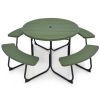All Weather 8 Seater Picnic Table with Umbrella Hole