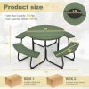 All Weather 8 Seater Picnic Table with Umbrella Hole
