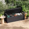 Heavy Duty Plastic Outdoor Storage Garden Bench Patio Deck Box