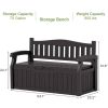 Heavy Duty Plastic Outdoor Storage Garden Bench Patio Deck Box