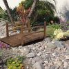 Outdoor 4-ft Wooden Garden Bridge in Wood Finish