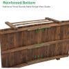 Outdoor 4-ft Wooden Garden Bridge in Wood Finish