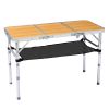 Outdoor Folding Camping Table, 3ft Portable Pinic Table with 3 Adjustable Height