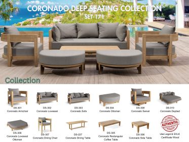 Coronado 6 Pieces Deep Seating Set (Option: Coronado)