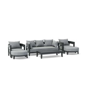 Coronado Aluminum Deep Seating Set (Option: SET-171 6-pc)