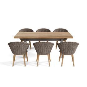 Alura Padua Dining Table Set (Option: SET-39A 7-pc)