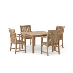Windsor 5-Pieces Dining Table Set (Option: Chicago)