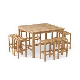 Windsor 9-Pieces Square Bar Set (Option: Montego)