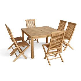 Windsor Classic Chair Folding Dining Set (Option: 7-Pieces)